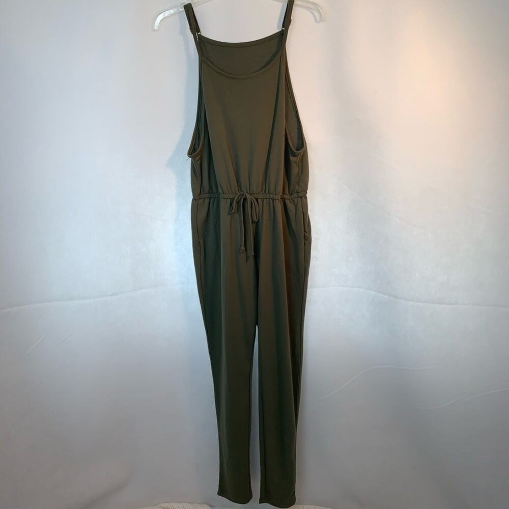 AMBIANCE APPAREL Jumpsuit Khaki Green Women's Size Small‎